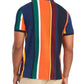Tommy Hilfiger Men's Stripe Polo Shirt Gray Size Large
