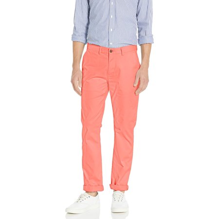 Tommy Hilfiger Men's Th Flex Stretch Custom-Fit Chino Pant Med Pink Size 32X30