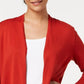 Alfani Women's Tie-Sleeve Cardigan Dark Red Size Medium