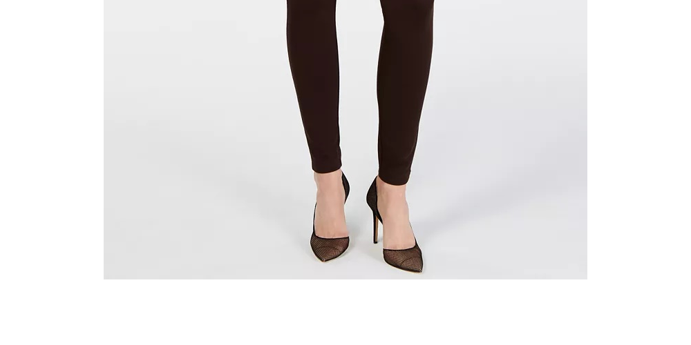 INC International Concepts Women's Petite Seamless Leggings Brown Size 24X4.5