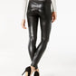 INC International Concepts Women's Petite Faux-Leather Skinny Pants Black Size 6 Petite