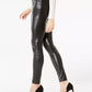 INC International Concepts Women's Petite Faux-Leather Skinny Pants Black Size 6 Petite