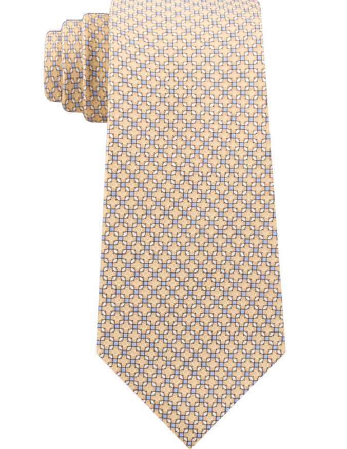 Michael Kors Men's Square Print Tie Yellow One Size