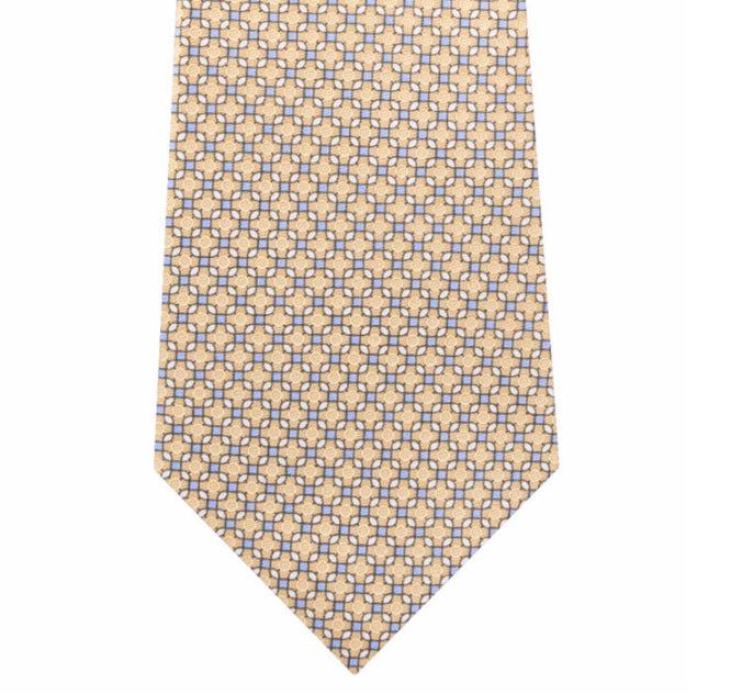 Michael Kors Men's Square Print Tie Yellow One Size