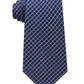 Michael Kors Men's Mini Grid Silk Tie Blue Size Regular