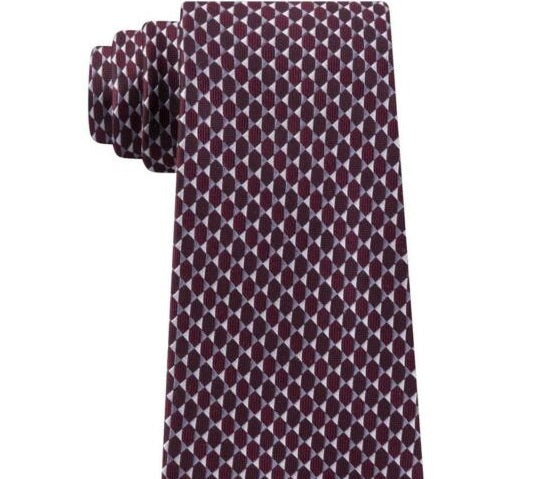 Michael Kors Men's Mirrored Circles Tie Red Size Regular