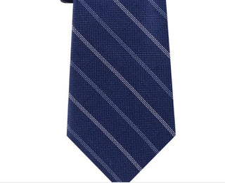 Michael Kors Mens Navy Pencil Stripe Silk Classic Neck Tie Navy Size Regular