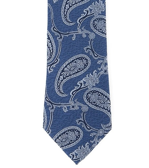 Michael Kors Men's Pristine Navy Silk Blend Paisley Navy Size Regular
