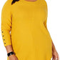 Alfani Women's Long Sleeve Sweater Yellow Size X-Large