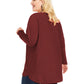 International Concepts Women's Plus Size Long-Sleeve High-Low Sweater Port Size 2X