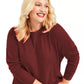 International Concepts Women's Plus Size Long-Sleeve High-Low Sweater Port Size 2X