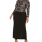 Alex Evenings Women's Plus Size Column Gown & Jacket Brown Size 20