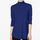 JM Collection Women's Turtleneck Top Blue Size XX-Large