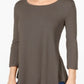 JM Women's Collection Scoop-Neck Top Brown Size Small