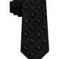 Tommy Hilfiger Men's Moose Textured Tie Black Size Regular