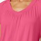 JM Collection Women's Blouson T-Shirt Red Size XX-Large