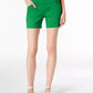 INC International Concepts Women's Curvy Pull On Shorts Green Size 12