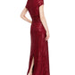 SL Fashions Women's Sequined Lace Gown Red Size 14