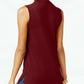JM Collection Women's Sleeveless Mock-Turtleneck Sweater Red Size Large