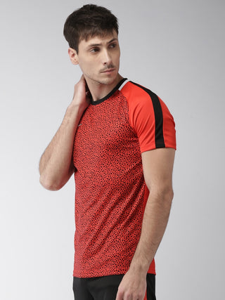 Nike Men's Dry Print Logo Training T-Shirt Red- Size Large