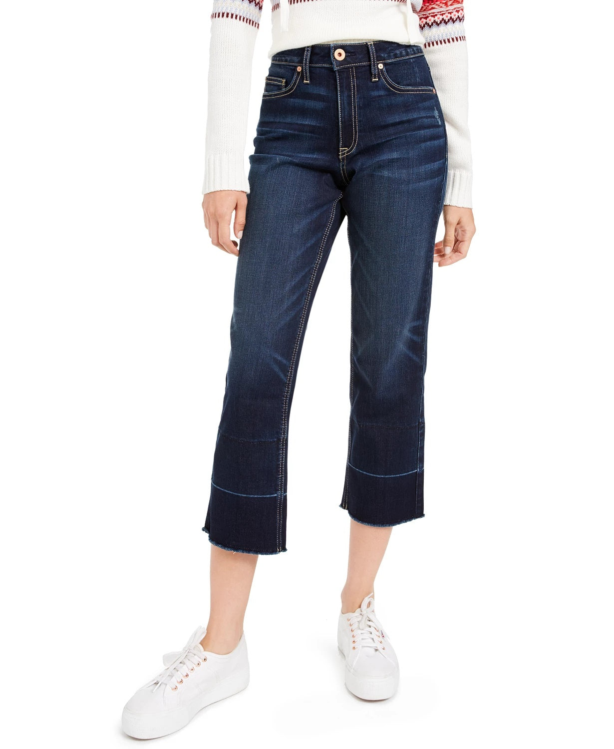 American Rag Women's High-Rise Released-Hem Jeans Blue Size 5