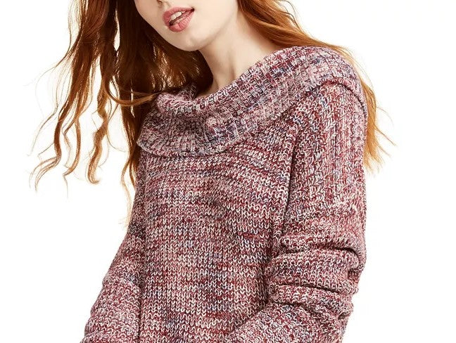 American Rag Juniors' Cowlneck Sweater Red Size Small