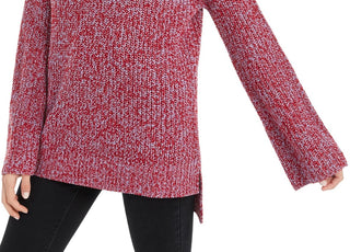 American Rag Juniors' Flare-Sleeved High-Low Sweater Dark Red Size Medium