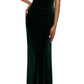 Betsy & Adam Women's Velvet Gown Dark Green Size 10