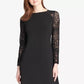 Tommy Hilfiger Women's Lace Sleeve A Line Dress Black Size 14