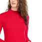 Planet Gold Juniors' Long-Sleeve Mock-Neck Top Red Size Medium