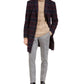 Tommy Hilfiger Men's Modern-Fit Performance Stretch Flex Plaid Addison Overcoat Red Size 40 R/M37.5