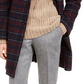 Tommy Hilfiger Men's Modern-Fit Performance Stretch Flex Plaid Addison Overcoat Red Size 40 R/M37.5