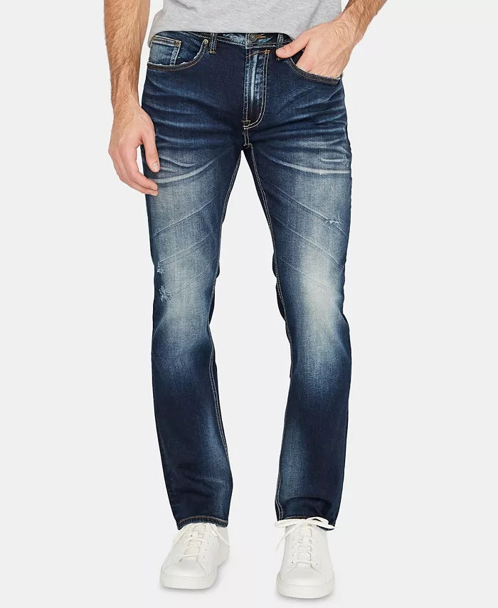 Buffalo David Bitton Men's Slim Fit Ash X Stretch Jeans Navy Size 40X32