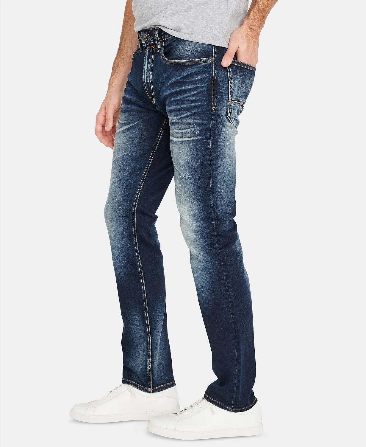 Buffalo David Bitton Men's Slim Fit Ash X Stretch Jeans Navy Size 40X32