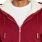 Buffalo David Bitton Men's Fortino Full Zip Sherpa Lined Hoodie Dark Red Size Medium