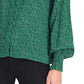 Sanctuary Women's Noelle Smocked Cuff Blouse Green Size Medium