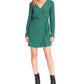 Sanctuary Women's Stay The Night Printed Wrap Dress Green Size 14