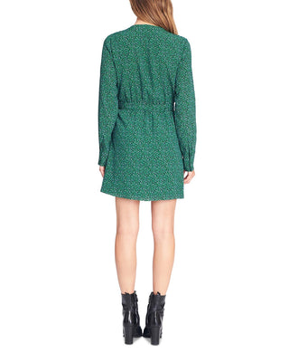 Sanctuary Women's Stay The Night Printed Wrap Dress Green Size 0
