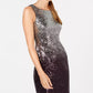 Calvin Klein Women's Sequin Sheath Dress Gray Size 12