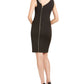 Calvin Klein Women's Animal Trim Dress Black Size 6
