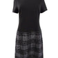 Calvin Klein Women's Solid & Plaid Shift Dress Black Size 8