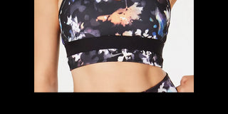 Nike Women's Indy Floral Light Support Sports Bra Charcoal Size Small