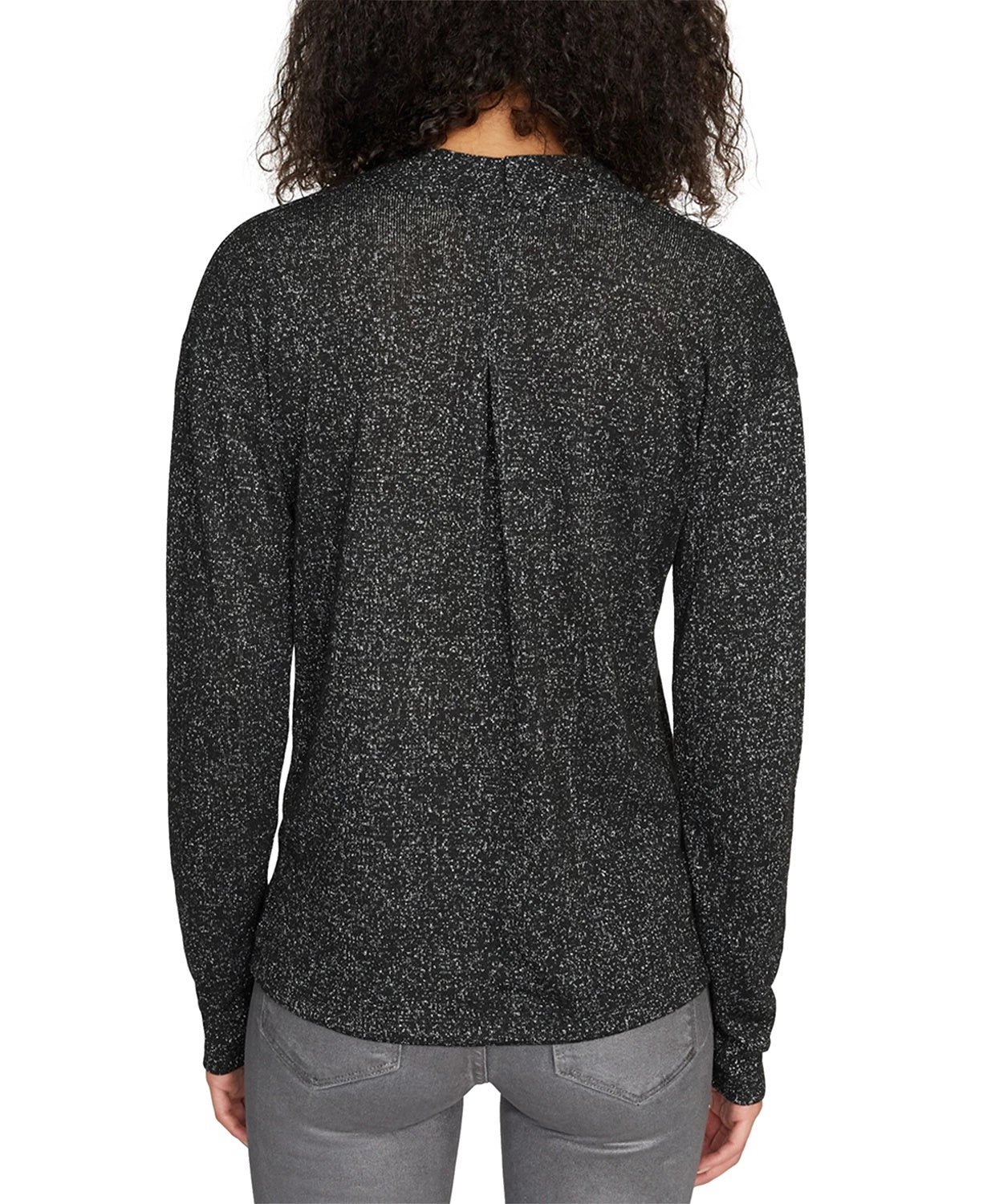 Sanctuary Women's Knot Interested Plunge Neck Top Black Size Large