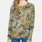 Sanctuary Women's Carlee Camo Tee Mineral Camo Green Size Large