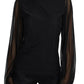 Sanctuary Women's Spot The Signs Flocked Dot Mesh Top Black Size X-Small