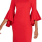 Calvin Klein Women's Petite Off-The-Shoulder Sheath Dress Medium Red Size 4P