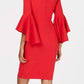 Calvin Klein Women's Petite Off-The-Shoulder Sheath Dress Medium Red Size 4P