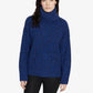 Sanctuary Women's The Roll Neck Sweater Web Blue/Black Black Size X-Large