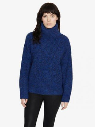 Sanctuary Women's The Roll Neck Sweater Web Blue/Black Black Size X-Large