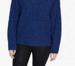 Sanctuary Women's The Roll Neck Sweater Web Blue/Black Black Size X-Large